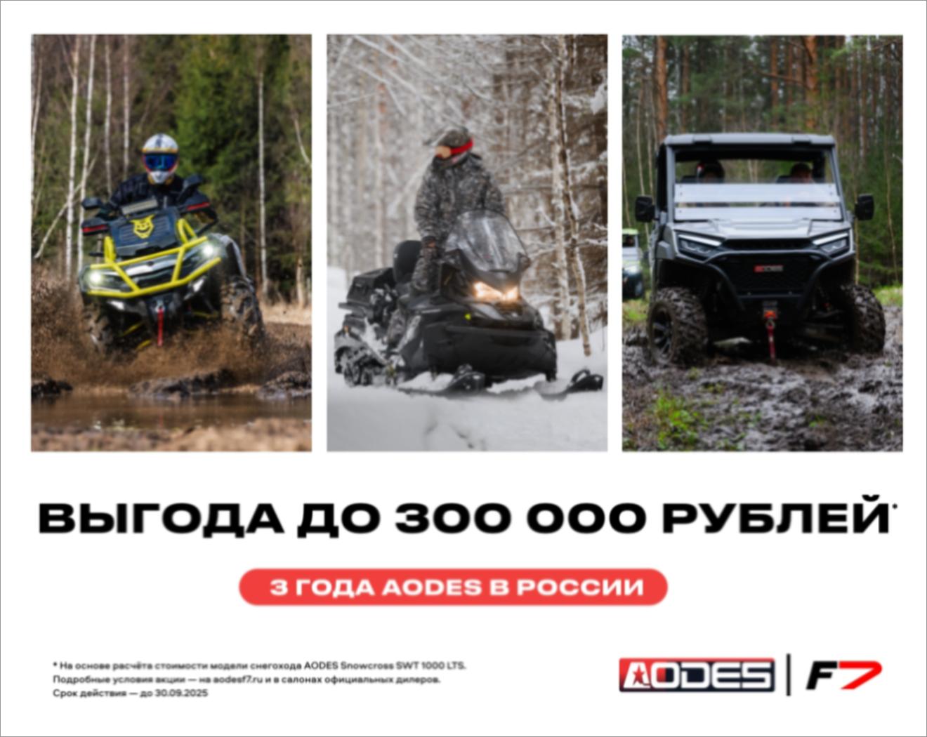 Акция на технику AODES в честь трёх лет в России
